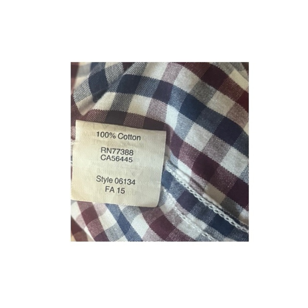 J.Crew Factory Slim Fit Gingham Long Sleeve Button Down‎ Shirt - Picture 4 of 4